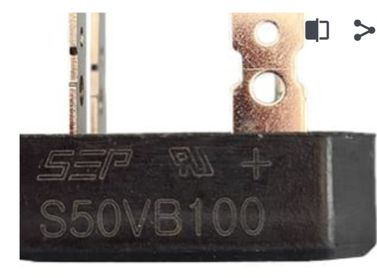 S50VB100 SEP پل دیود تک فاز 50 آمپر